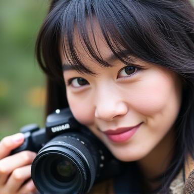 카메라를 들고 있는 박서연 야생 동물 사진작가.